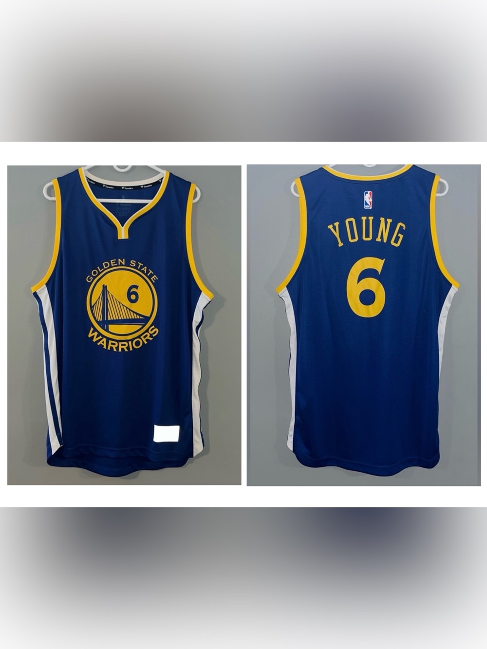 Golden State Warriors Blue No. 6 Nick Young Icon Edition NBA Basketball Jersey